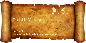 Meidl Viktor névjegykártya